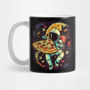 Astronaut with Pizza in Space Mug